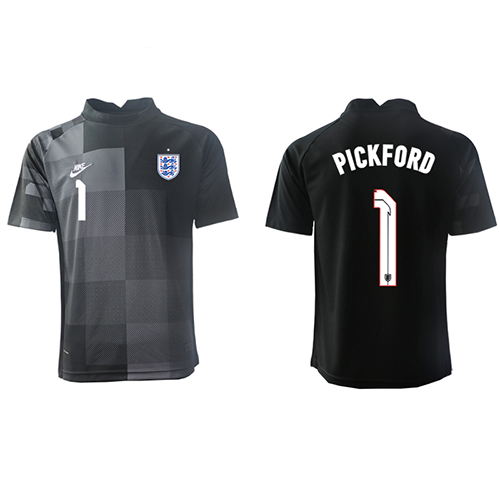 Anglicko Jordan Pickford #1 Brankarsky Domáci futbalový dres MS 2022 Krátky Rukáv